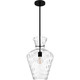 Hollis One Light Pendant in Matte Black (10-QMP6806MBK)