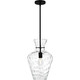 Hollis One Light Pendant in Matte Black (10-QMP6806MBK)