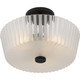 Gray Three Light Semi-Flush Mount in Matte Black (10-RAY1716MBK)