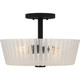 Gray Three Light Semi-Flush Mount in Matte Black (10-RAY1716MBK)