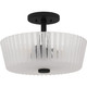 Gray Three Light Semi-Flush Mount in Matte Black (10-RAY1716MBK)