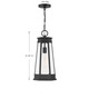 Payne One Light Outdoor Hanging Lantern (5-208-BK)