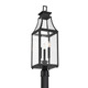 Emery Three Light Outdoor Post Lantern (5-609-BK)