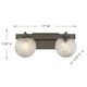 Darien Two Light Bathroom Vanity (8-1017-2-15)