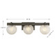 Darien Three Light Bathroom Vanity (8-1017-3-15)