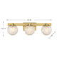 Darien Three Light Bathroom Vanity (8-1017-3-322)