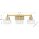 Dover Three Light Bathroom Vanity (8-1030-3-322)