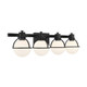 Pierce Four Light Bathroom Vanity (8-1060-4-BK)