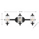 Holton Three Light Bathroom Vanity (8-3024-3-BK)