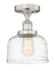 manufacturer_finish:Brushed Satin Nickel|manufacturer_glass:Clear Deco Swirl Bell Glass
