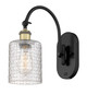 manufacturer_finish:Black Antique Brass|manufacturer_glass:Clear Basket Weave Cobbleskill