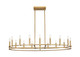 Innovations - 449-16CR-BB - 16 Light Chandelier - Downtown Urban - Brushed Brass