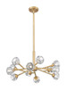 Innovations - 465-12CR-BB-G465-CL - 12 Light Chandelier - Ballston Urban - Brushed Brass