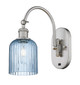 manufacturer_finish:Brushed Satin Nickel|manufacturer_glass:Princess Blue Bridal Veil|light_output:Unspecified|color_temperature:Unspecified|cri:Unspecified