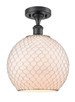manufacturer_finish:Matte Black|manufacturer_glass:White Glass with Nickel Wire|light_source:Incandescent|light_output:220.00lm|color_temperature:2200K|cri:99