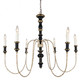 Terracotta Designs - H8122-6BG - Six Light Chandelier - Karalea - Black/Gold