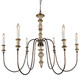 Terracotta Designs - H8122-6GY - Six Light Chandelier - Karalea - Gray/Gold
