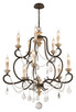 Troy Lighting - F3516-PZ/DG - Ten Light Chandelier - Bordeaux - Parisian Bronze