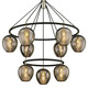 Troy Lighting - F6219-TBK/PN - Nine Light Chandelier - Iliad - Textured Black & Polish Nickel