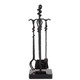 Denison Fireplace Toolset in Blackened Iron (314-AFI07)