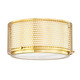 Hudson Valley - 5914-AGB - Two Light Flush Mount - Oracle - Aged Brass