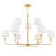 Hudson Valley - 9148-AGB - Eight Light Chandelier - Paramus - Aged Brass