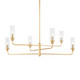 Hudson Valley - 9306-AGB - Six Light Chandelier - Halifax - Aged Brass