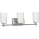 Progress Lighting - P300467-009 - Three Light Bath - Adley - Brushed Nickel Progress Lighting - P300467-009 - Three Light Bath - Adley - Brushed Nickel