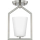 Progress Lighting - P350259-009 - One Light Semi Flush Mount - Vertex - Brushed Nickel Progress Lighting - P350259-009 - One Light Semi Flush Mount - Vertex - Brushed Nickel