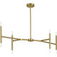 Progress Lighting - P400338-191 - Eight Light Linear Chandelier - Arya - Brushed Gold Progress Lighting - P400338-191 - Eight Light Linear Chandelier - Arya - Brushed Gold