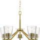 Progress Lighting - P400341-191 - Five Light Chandelier - Vertex - Brushed Gold Progress Lighting - P400341-191 - Five Light Chandelier - Vertex - Brushed Gold