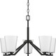 Progress Lighting - P400343-31M - Five Light Chandelier - Vertex - Matte Black Progress Lighting - P400343-31M - Five Light Chandelier - Vertex - Matte Black