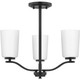 Progress Lighting - P400349-31M - Three Light Chandelier Conv - Adley - Matte Black Progress Lighting - P400349-31M - Three Light Chandelier Conv - Adley - Matte Black