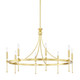 Hudson Valley - 4338-AGB - Eight Light Chandelier - Gates - Aged Brass