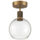 Port Nine Burgundy LED Semi-Flush Mount (63148LEDD-ABB/CLR)