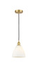manufacturer_finish:Satin Gold|manufacturer_glass:Matte White Bristol 7.5|light_output:220.00lm|color_temperature:2200K|cri:99