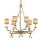 Corbett Lighting - 66-06-VGL/SSL - Six Light Chandelier - Parc Royale - Vintage Gold Leaf Corbett Lighting - 66-06-VGL/SSL - Six Light Chandelier - Parc Royale - Vintage Gold Leaf