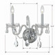 Traditional Crystal Two Light Wall Sconce (1032-CH-CL-SAQ) Traditional Crystal Two Light Wall Sconce (1032-CH-CL-SAQ)