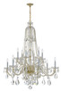 Crystorama - 1112-PB-CL-S - 12 Light Chandelier - Traditional Crystal - Polished Brass