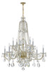 Crystorama - 1114-PB-CL-MWP - 12 Light Chandelier - Traditional Crystal - Polished Brass