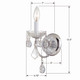 Imperial One Light Wall Sconce (3221-CH-CL-I)