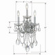Maria Theresa Three Light Wall Sconce (4423-CH-CL-S) Maria Theresa Three Light Wall Sconce (4423-CH-CL-S)