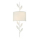 Crystorama - 501-MT - Two Light Wall Sconce - Broche - Matte White