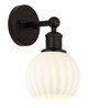 manufacturer_finish:Oil Rubbed Bronze|manufacturer_glass:White Venetian|light_output:Unspecified|color_temperature:Unspecified|cri:Unspecified