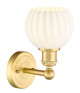 manufacturer_finish:Satin Gold|manufacturer_glass:White Venetian|light_output:Unspecified|color_temperature:Unspecified|cri:Unspecified