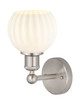 manufacturer_finish:Brushed Satin Nickel|manufacturer_glass:White Venetian|light_output:Unspecified|color_temperature:Unspecified|cri:Unspecified