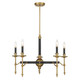 Savoy House - 1-9511-5-143 - Five Light Chandelier - Consulate - Matte Black and Warm Brass Savoy House - 1-9511-5-143 - Five Light Chandelier - Consulate - Matte Black and Warm Brass