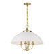 Savoy House - 7-1725-4-142 - Four Light Pendant - Monterey - White and Warm Brass Savoy House - 7-1725-4-142 - Four Light Pendant - Monterey - White and Warm Brass