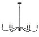 Lighting One E - V6-L1-2220-6-89 - Six Light Chandelier - Jasmine - Matte Black