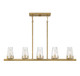 Dimond Five Light Linear Chandelier (V6-L1-2321-5-322) Dimond Five Light Linear Chandelier (V6-L1-2321-5-322)